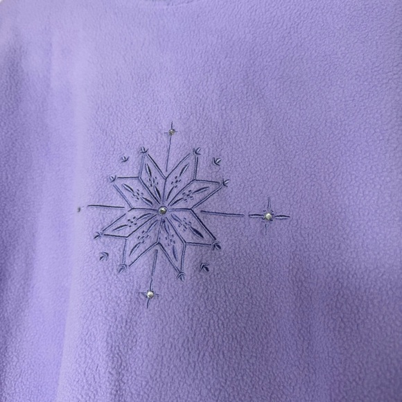 Carroll reed sweater turtleneck lilac purple snowflake bling diamond crystals - Picture 8 of 8